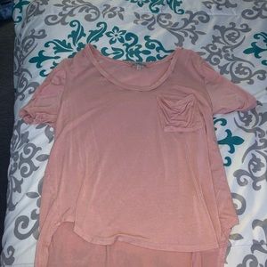 baby pink shirt sleeve top